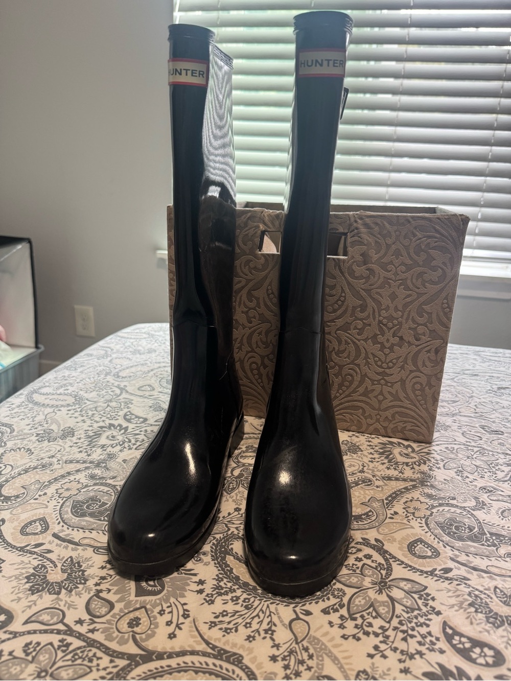 Hunter Tall Women's Gloss Black Rain Boots